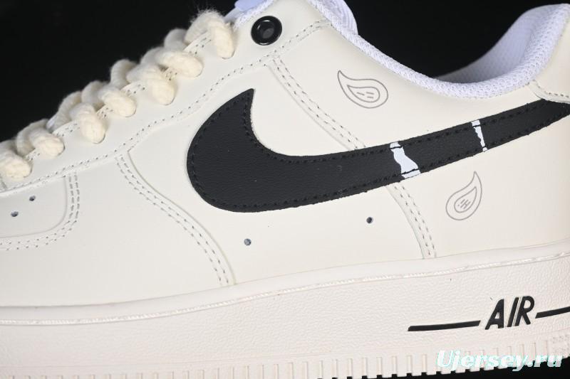Nike Air Force 1 '07 Low Casual Sneakers in White Black - ZH0318-128