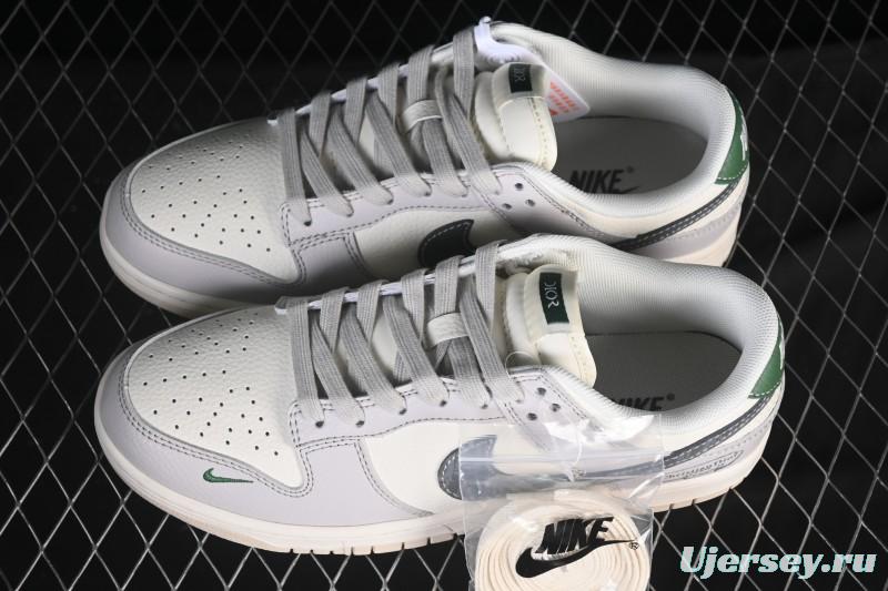 Nike SB Dunk Low Dior Collaboration Gray Green Tail Anniversary High-End Custom Low-Top Casual Skate Shoes - ZH2588-276