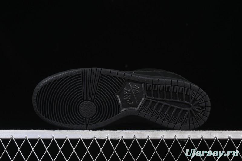 Nike SB Dunk Low Pro ISO Triple Black Skate Shoes - FJ1674-001