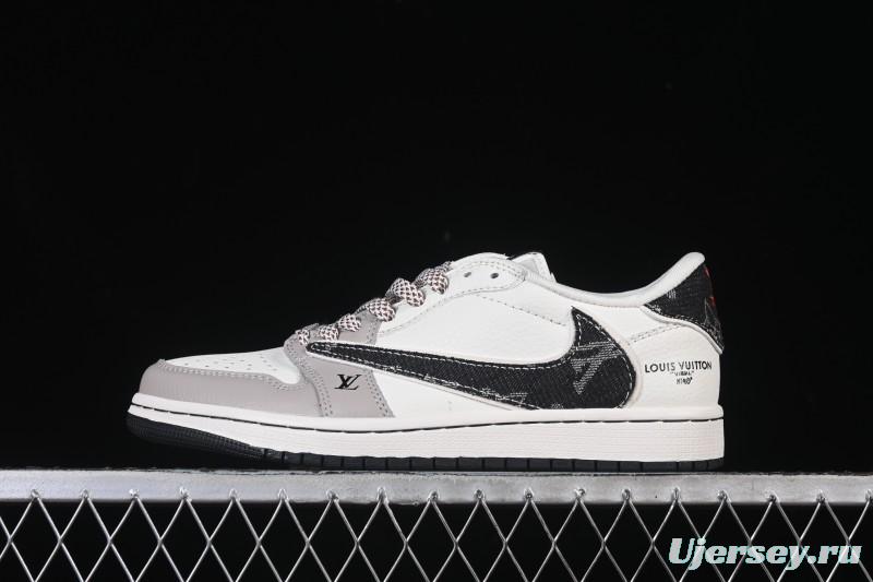 Nike Travis Scott x Fragment Design x Air Jordan 1 Low OG SP AJ1 Low Top Casual Sneakers - JW1188-143