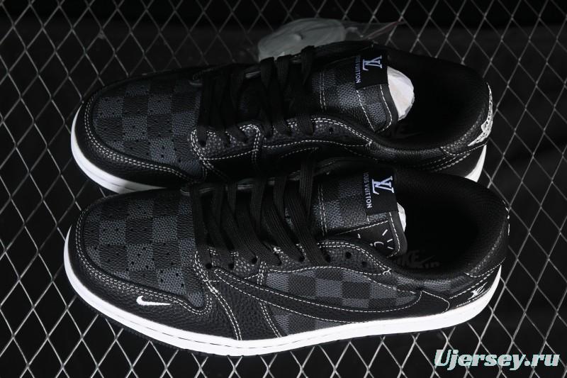 Nike Travis Scott x Fragment Design x Air Jordan 1 Low OG SP AJ1 Low Top Casual Sneakers - DZ5899-008