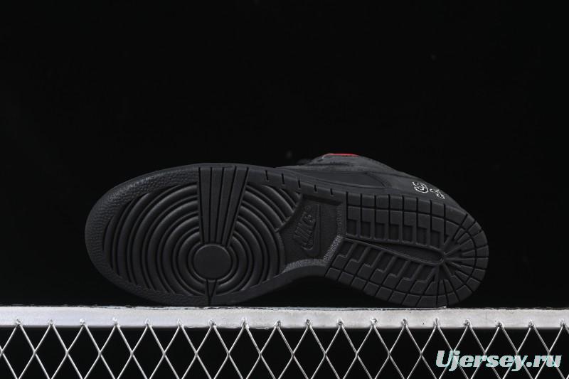 Nike Supreme x Nike SB Dunk Low Ocean Fog Limited Edition Black Warrior Low Top Casual Skate Shoes - HQ8487-001