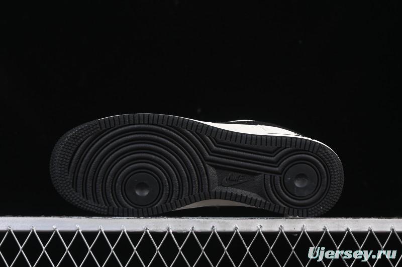 Nike Air Force 1 '07 Low Gucci Collaboration Off-White Black Canvas Hook Low-Top Casual Sneakers - XD2588-605