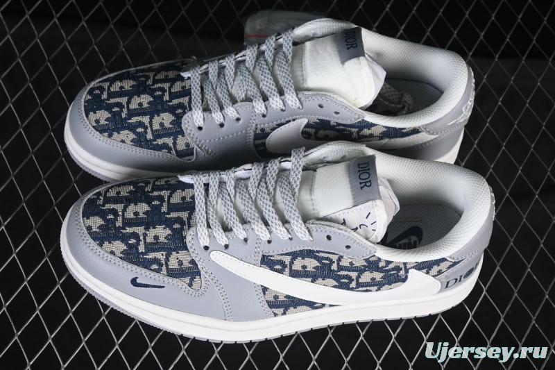 Nike Travis Scott x Fragment Design x Air Jordan 1 Low OG SP AJ1 Low Top Casual Sneakers - DZ5899-004