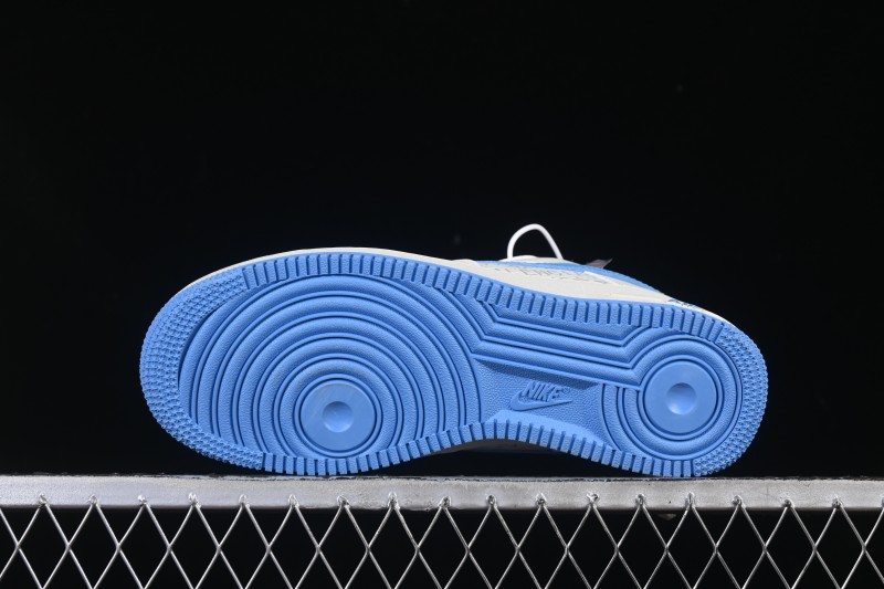 Nike Air Force 1 '07 Low Balenciaga Collaboration White Blue Gold Casual Sneakers - YF9511-803