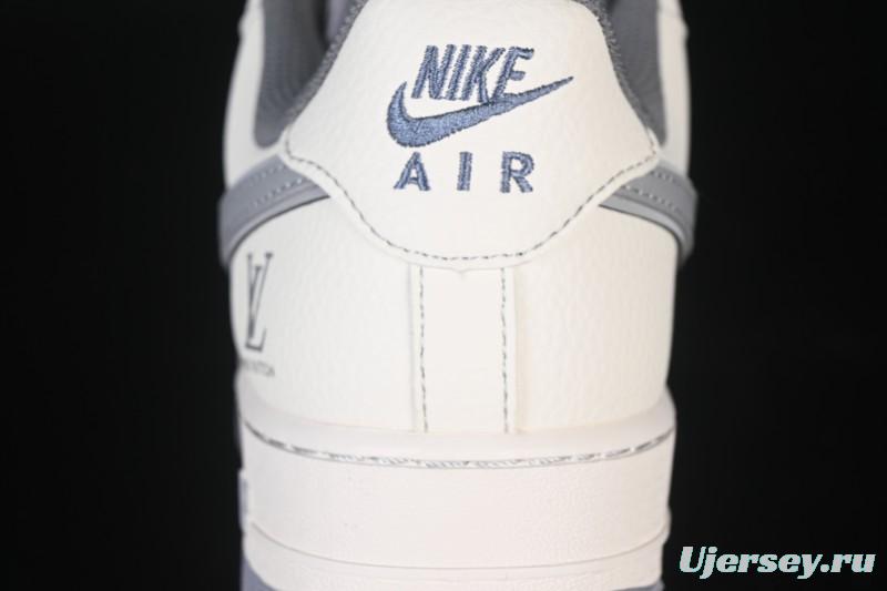 Nike Air Force 1 '07 Low LV Collaboration Printed Beige Swoosh Casual Low-Top Sneakers - HH7518-079