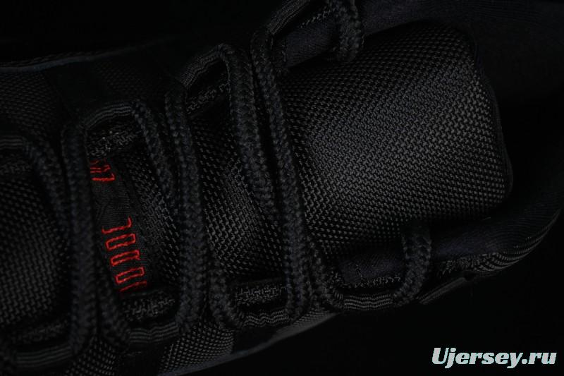 Nike Air Jordan 11 Retro Black Red Basketball Shoes - 378037-326