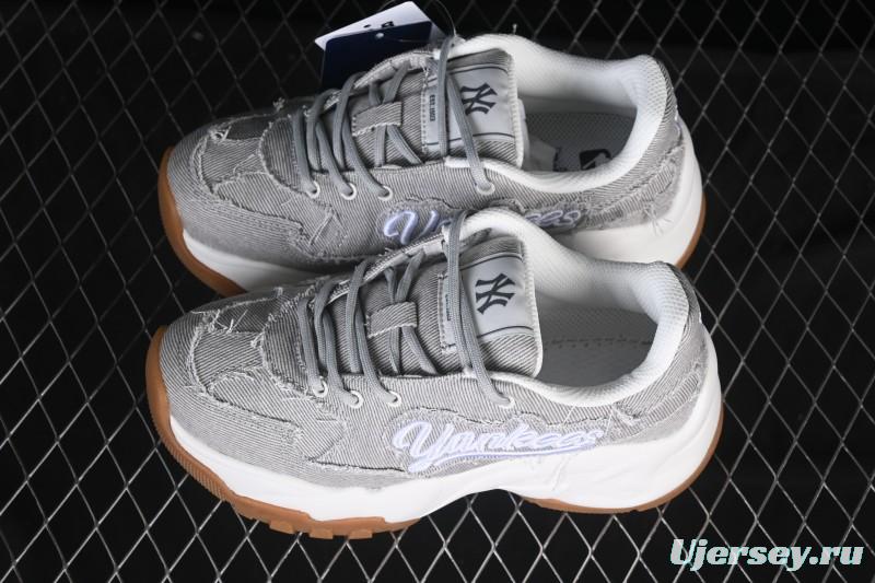 Adidas NY MLB Bigball Chunky Vintage Cursive Height-Increasing Platform Sneakers - 3ASHVT25N50GRL