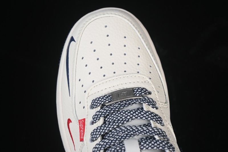 Nike Air Force 1'07 Low Collaboration Beige Camouflage Red Blue Hook Casual Skate Shoes - XD2588-609