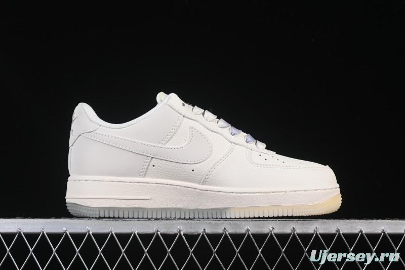 Nike Air Force 1 '07 Low Supreme Collaboration Beige Grey Crystal Sole Casual Sneakers - XX3168-178