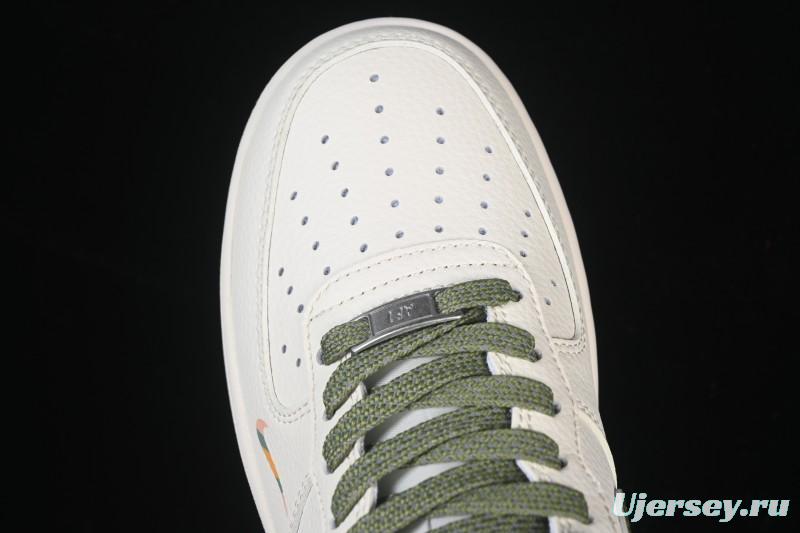 Nike Air Force 1'07 Low Gucci Collaboration Military Green Multi-Color Low-Top Casual Sneakers - XX3168-211