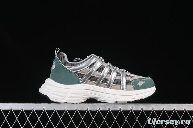 Nike P-6000 Retro Casual Sports Kids Shoes - Gray Green White Swoosh