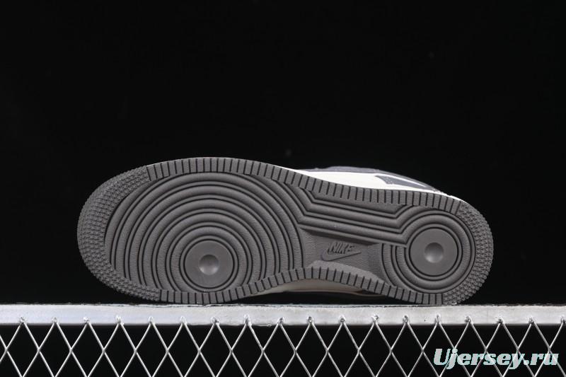 Nike Air Force 1'07 Low Stussy Collaboration Light Gray Canvas Casual Sneakers - JP8028-011