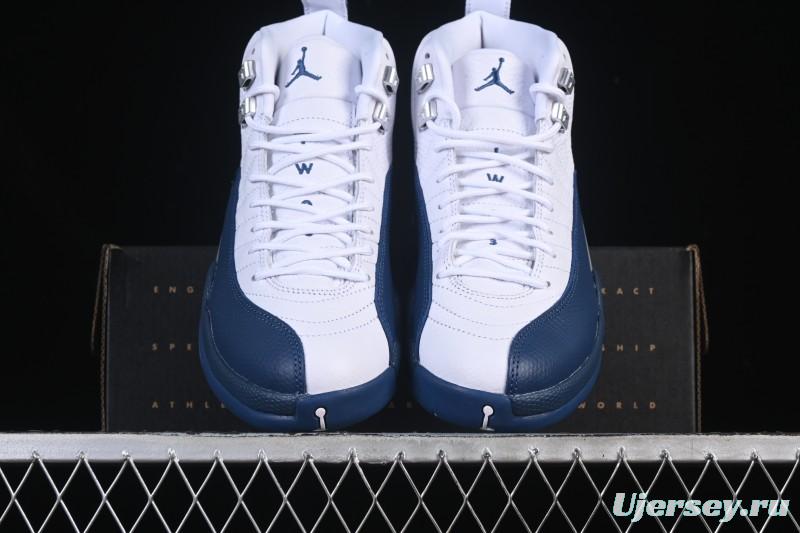Nike Air Jordan 12 Retro French Blue And White Basketball Shoes - CT8013-114