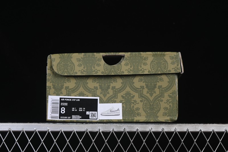 Nike Air Force 1 '07 Low Gucci Collaboration Light Gray Denim Glow-in-the-Dark Low-Top Casual Sneakers - XX3168-197
