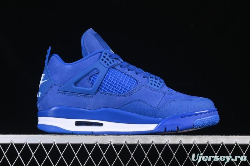 Nike Nigel Sylvester x Air Jordan 4 Retro Blue Collaboration Basketball Shoes - HF4340-400