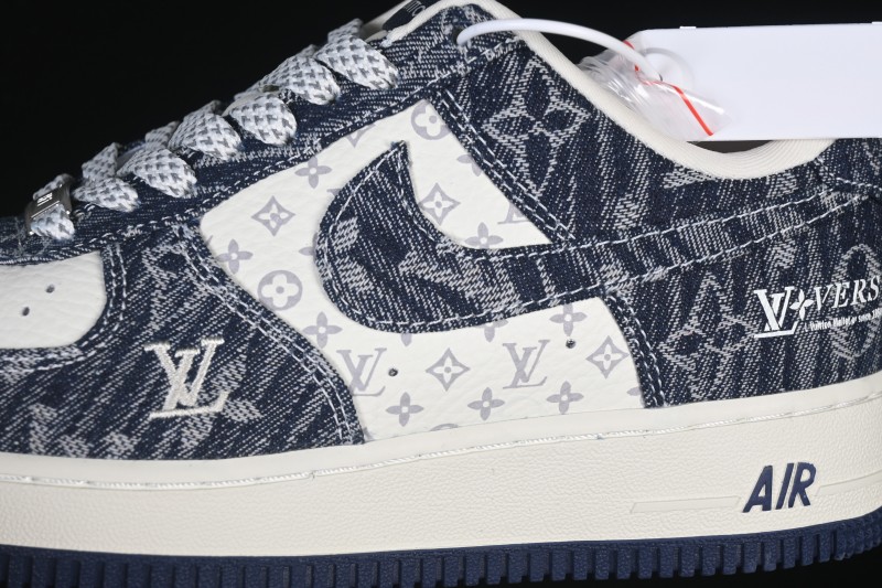 Nike Air Force 1 '07 Low LV Collaboration White Blue Casual Sneakers - YF9511-812