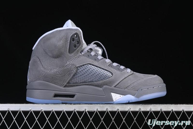 Nike Air Jordan 5 Retro Basketball Shoes with Wolf Grey Design - DD0587-002