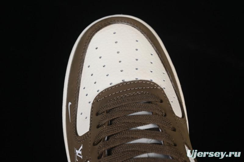 Nike Air Force 1 '07 Low LV Collaboration Military Green Silver Black Casual Sneakers - DK0188-086