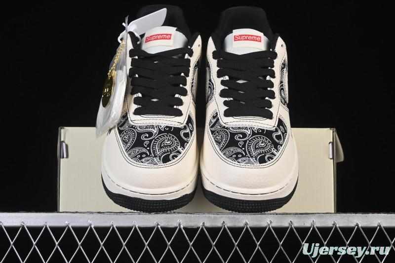 Nike Air Force 1'07 Low Cashew Flower Classic White Black Low-Top Casual Sneakers - ZD1988-005