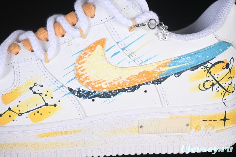Nike Air Force 1 '07 Low Leo Hand-Painted Doodle Zodiac Series Low-Top Casual Sneakers - 723-822