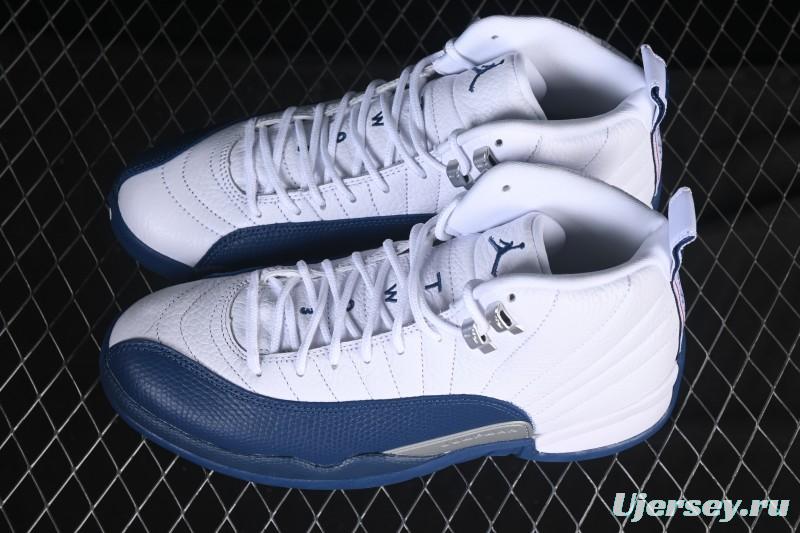Nike Air Jordan 12 Retro French Blue And White Basketball Shoes - CT8013-114