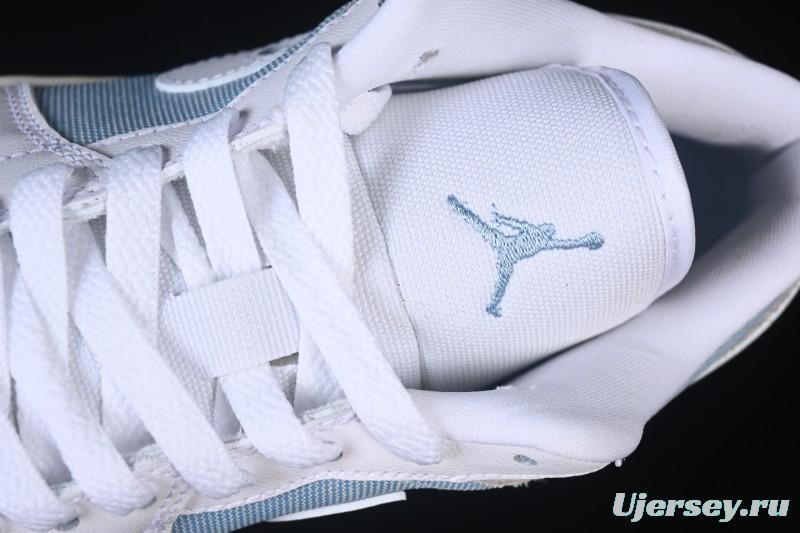 Nike Air Jordan 1 Low Denim Worn Blue Retro Basketball Shoes - HQ2004-400