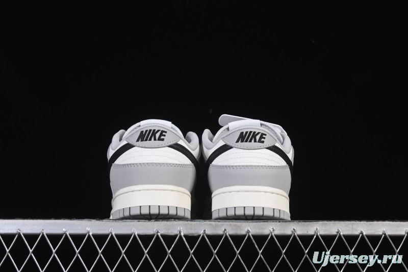 Nike SB Dunk Low White Black Grey Low-Top Casual Skate Shoes - IB3079-101