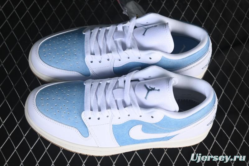 Nike Air Jordan 1 Low Denim Retro Basketball Shoes - HQ2004-400