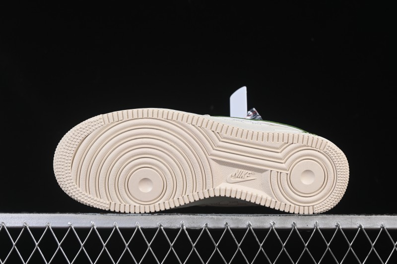 Nike Air Force 1 '07 Low Gucci Collaboration White Brown Green Casual Sneakers - YF9511-804