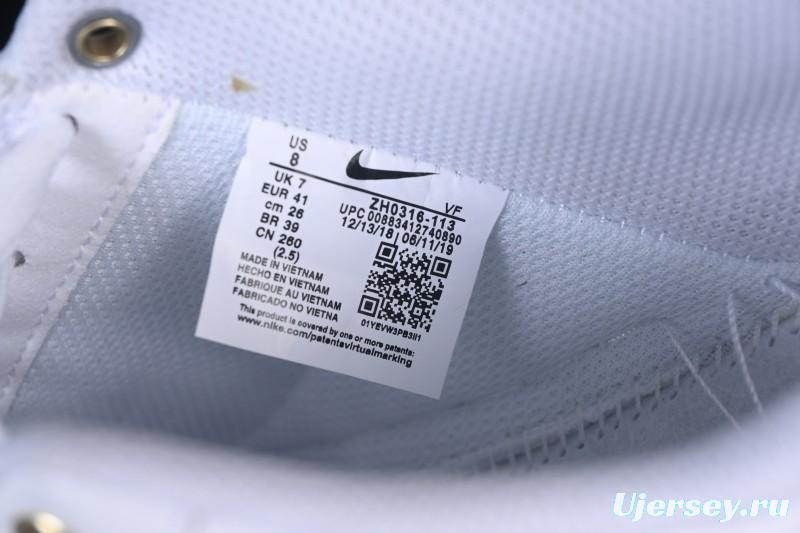 Nike Air Force 1'07 Low Four Hook Black White Casual Sneakers - ZH0316-113