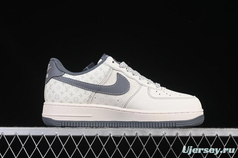 Nike Air Force 1 '07 Low LV Collaboration Beige Black Woven Label Casual Sneakers - CX5050-Y08