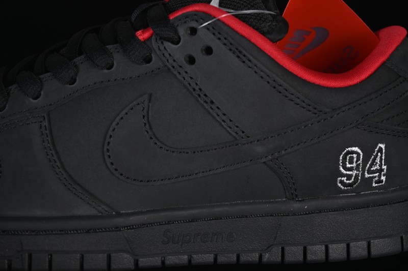 Nike Supreme x Nike SB Dunk Low Ocean Fog Limited Edition Black Warrior Low Top Casual Skate Shoes - HQ8487-001