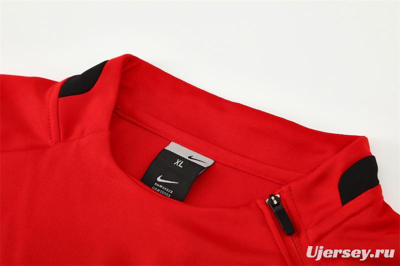 Retro 02/03 Manchester United Red Half Zipper Jacket