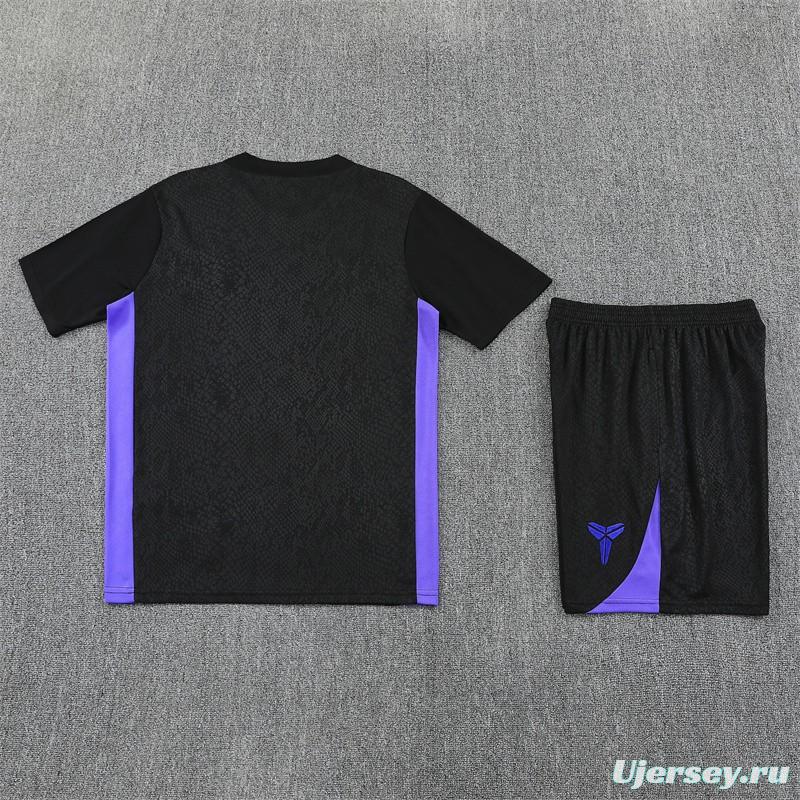 25/26 Barcelona Black Joint Edition with XS Short Sleeve+Soccer Shorts