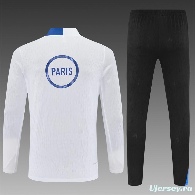 Player Version 25/26 Paris White T90 Half Zipper Jacket+Long Pants