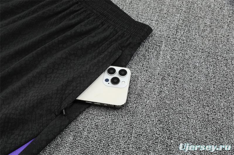 25/26 Barcelona Purple Joint Edition with XS Short Sleeve+Soccer Shorts