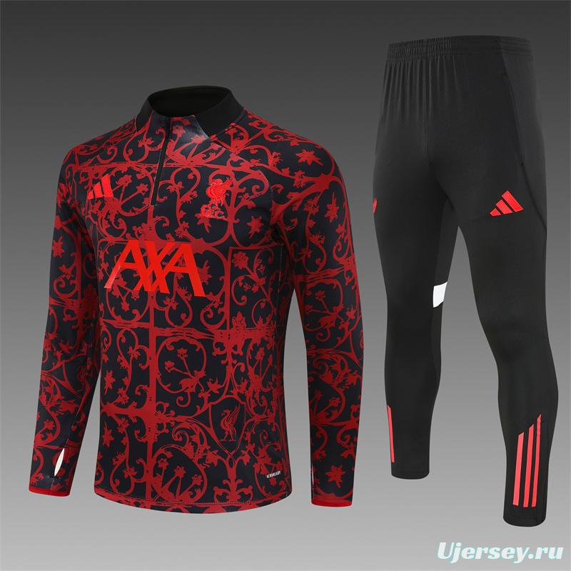 25/26 Liverpool Red Camouflage Half Zipper Jacket+Long Pants