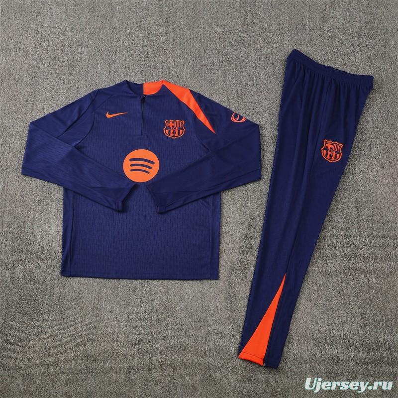 Player Version 25/26 Barcelona Royal Blue T90 Half Zipper Jacket+Long Pants