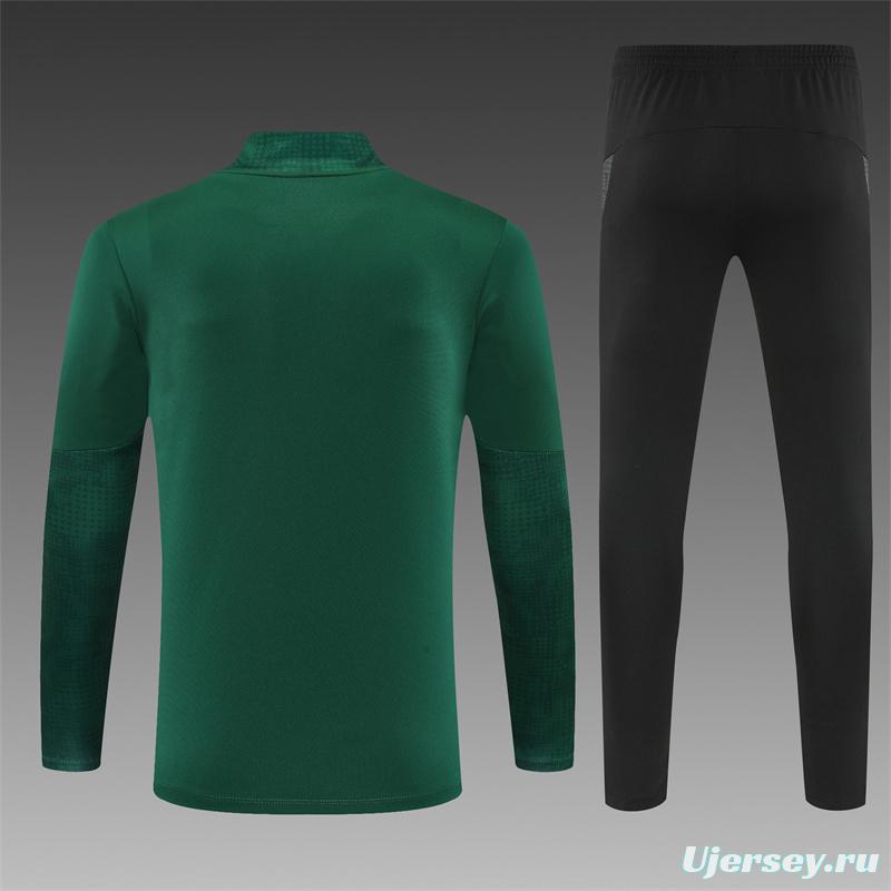 25/26 AC Milan Green Camouflage Half Zipper Jacket+Long Pants