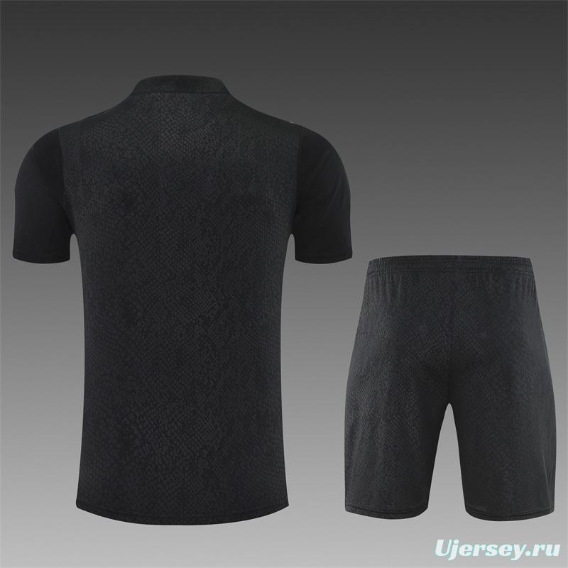 25/26 Barcelona Black Joint Edition with XS Short Sleeve+Soccer Shorts
