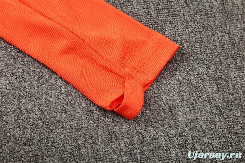 Player Version 25/26 Barcelona Orange T90 Half Zipper Jacket+Long Pants