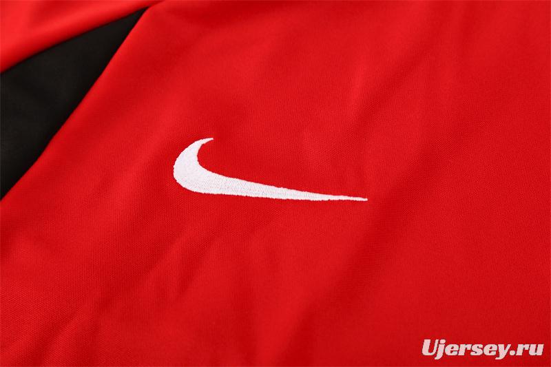 Retro 02/03 Manchester United Red Half Zipper Jacket