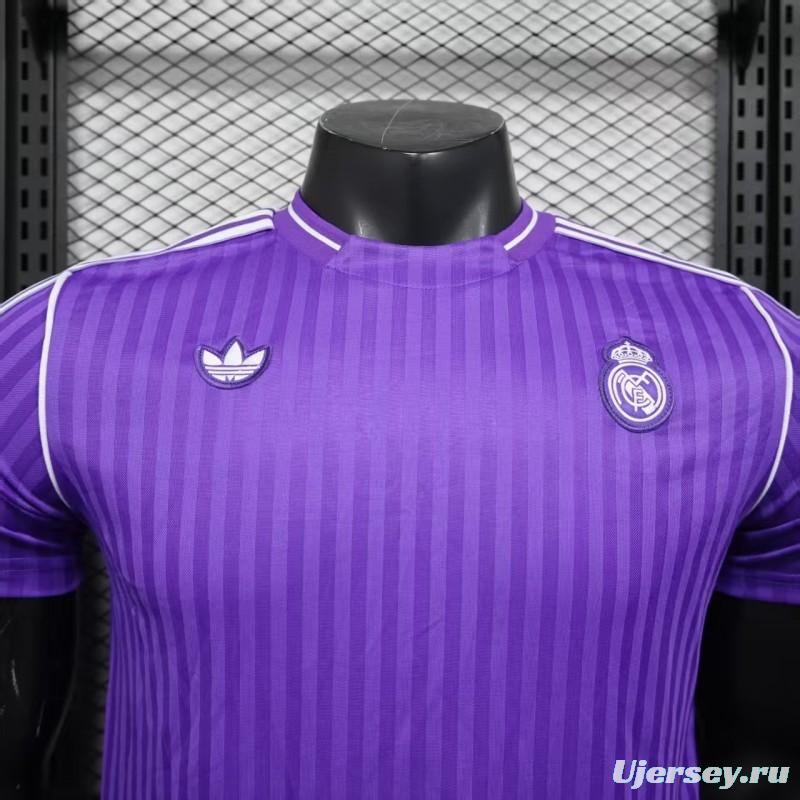 Player Version 25/26 Real Madrid Purple Adidas Original Casual Jersey