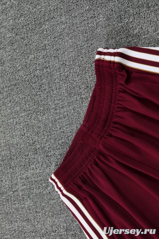 25/26 Arsenal Adidas Original Wine Short Sleeve Jersey+Shorts