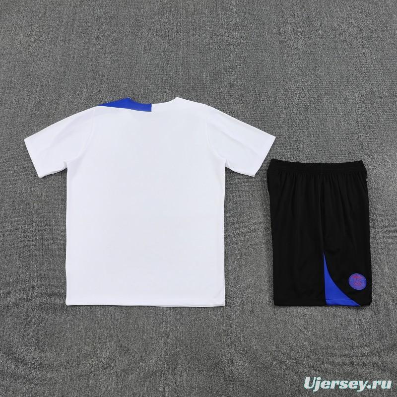 25/26 PSG White Short Sleeve Jersey+Shorts