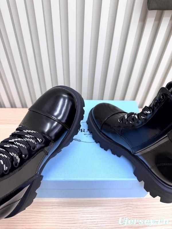 Prada 2025 SS Platform Martin Boots with Classic Triangle Logo - LY0350
