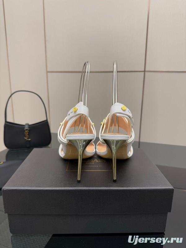 Balmain 2025/SS Metal Heel High Heel Sandals - KFY00320