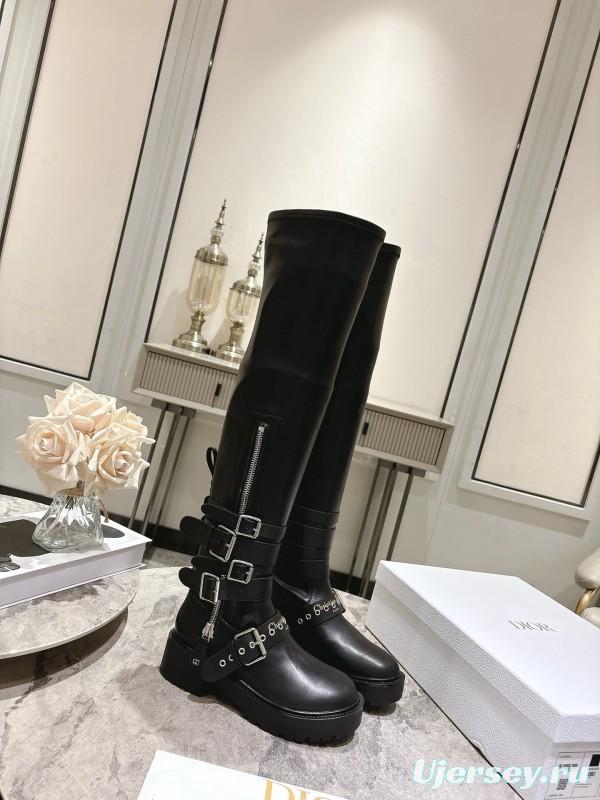 Dior 2025/SS Punk Style Strap Ankle Boots - KFY00500