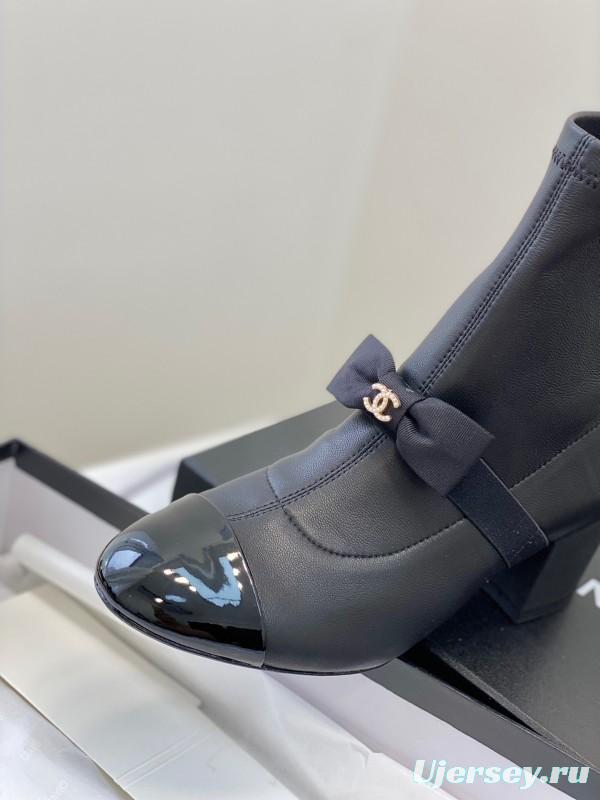 Chanel 2025/SS Autumn Winter Bow Mary Jane Ankle Boots - LY00320